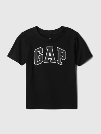 Gap Erkek Bebek Bisiklet Yaka Basic Baskılı Kısa Kol Tişört 1-5 Yaş SİYAH