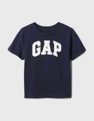 Gap Erkek Bebek Bisiklet Yaka Basic Baskılı Kısa Kol Tişört 1-5 Yaş LACİVERT