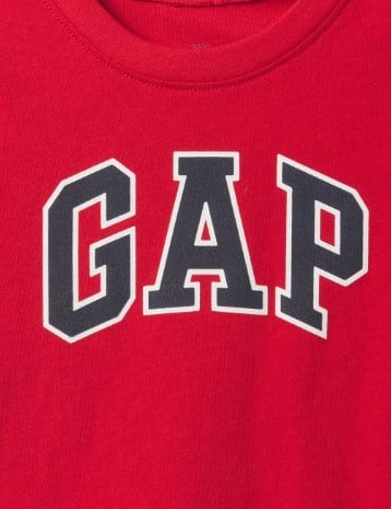 Gap Erkek Bebek Bisiklet Yaka Basic Baskılı Kısa Kol Tişört 1-5 Yaş KIRMIZI