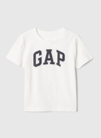 Gap Erkek Bebek Bisiklet Yaka Basic Baskılı Kısa Kol Tişört 1-5 Yaş BEYAZ