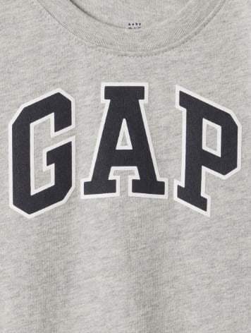 Gap Erkek Bebek Bisiklet Yaka Basic Baskılı Kısa Kol Tişört 1-5 Yaş GRİ