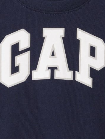 Gap Erkek Bebek Bisiklet Yaka Basic Baskılı Kısa Kol Tişört 1-5 Yaş LACİVERT