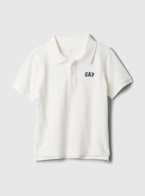 Gap Erkek Bebek Gömlek Yaka Basic Tişört 6 Ay - 5 Yaş EKRU