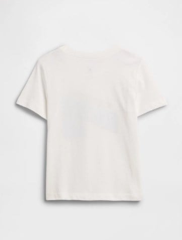 Gap Erkek Bebek Logo Ayıcık Baskı Kısa Kollu Tişört 0-5 Yaş BEYAZ