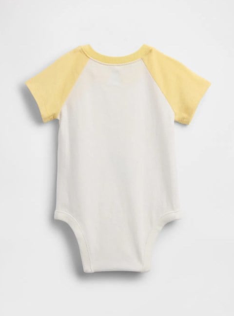 Gap Erkek Bebek Logo Baskı Omzu Çıtçıtlı Zıbınlı Bady 0-24 Ay SARI