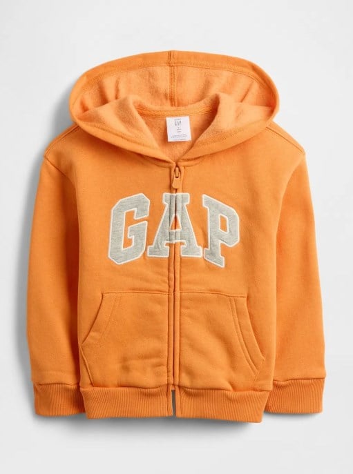 Gap Erkek Bebek Neon Fermuarlı Kapşonlu Ceket 1-5 Yaş TURUNCU