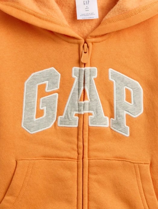 Gap Erkek Bebek Neon Fermuarlı Kapşonlu Ceket 1-5 Yaş TURUNCU