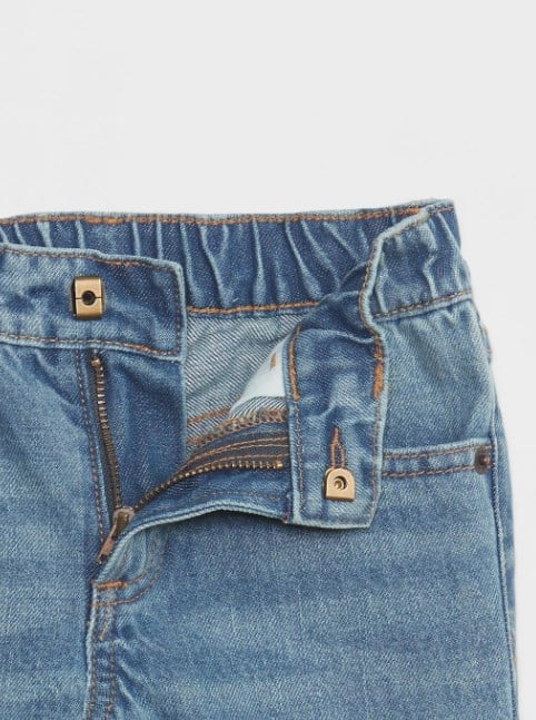 Gap Erkek Bebek Taşlama Detay Likralı Kot Pantolon 6 AY - 5 Yaş MAVİ
