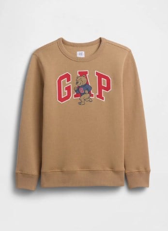 Gap Erkek Çocuk Baskılı Şardonlu Sweatshirt 4-16 Yaş KAHVE