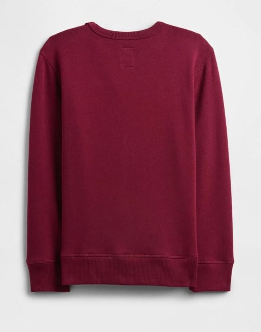 Gap Erkek Çocuk Baskılı Şardonlu Sweatshirt 4-16 Yaş BORDO