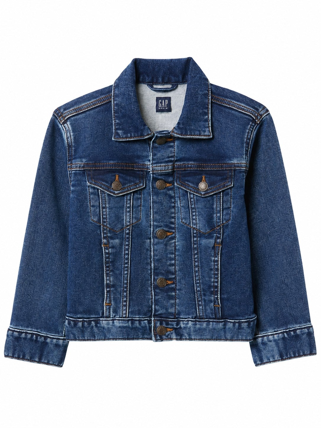 Gap Erkek Çocuk Düğme Detaylı Denim Ceket 2-4 Yaş AÇIK MAVİ