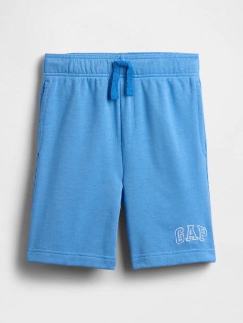 Gap Erkek Çocuk Düz Beli Lastiki Logo Şort 4-16 Yaş AÇIK MAVİ