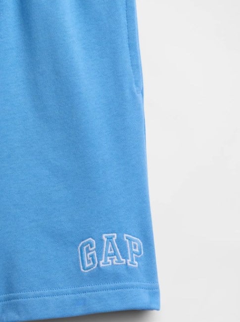 Gap Erkek Çocuk Düz Beli Lastiki Logo Şort 4-16 Yaş AÇIK MAVİ