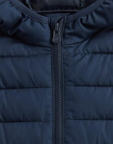 Gap Erkek Çocuk Kapüşonlu Şişme Mont - Su Geçirmez Puffer Ceket SİYAH