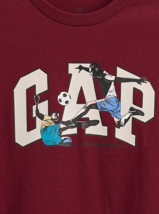 Gap Erkek Çocuk Karma Baskılı Uzun Kollu Tişört 4-16 Yaş BORDO