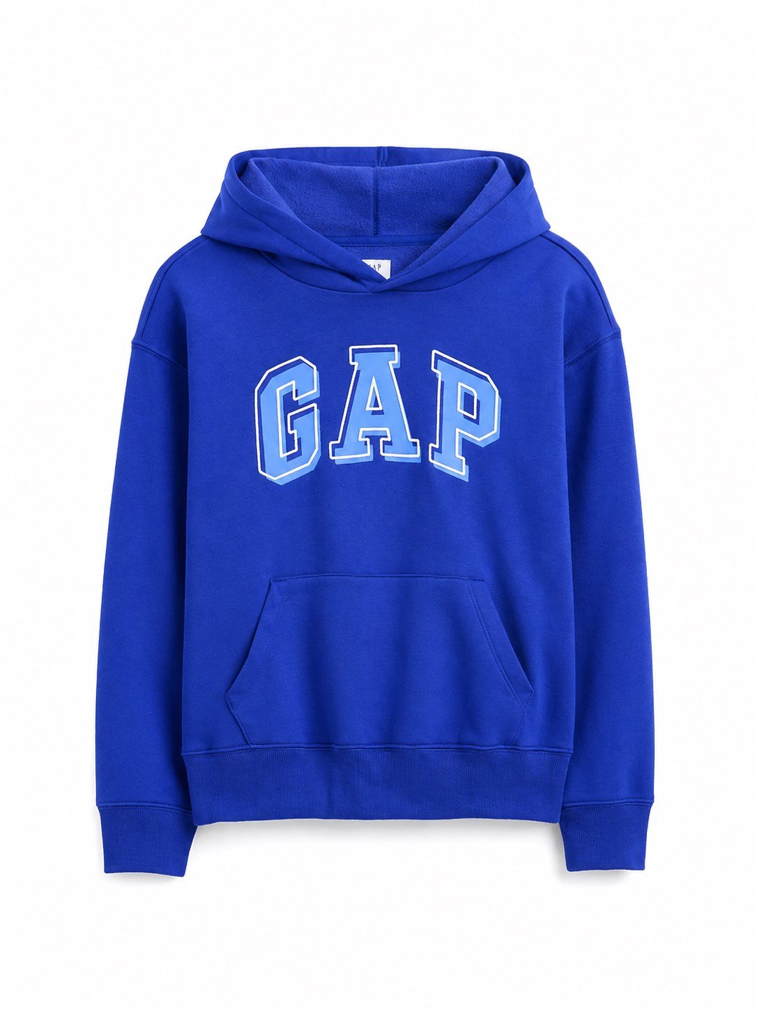 Gap Erkek Çocuk Logo Baskılı Kapüşonlu Sweatshirt 6-14 Yaş MAVİ