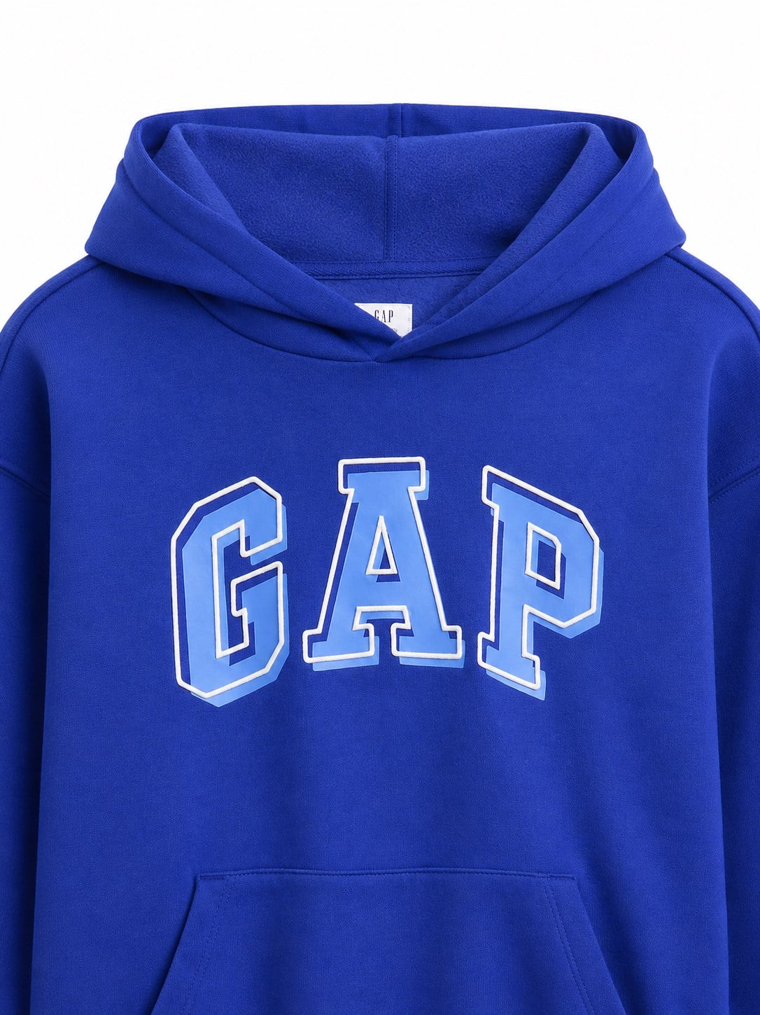 Gap Erkek Çocuk Logo Baskılı Kapüşonlu Sweatshirt 6-14 Yaş MAVİ