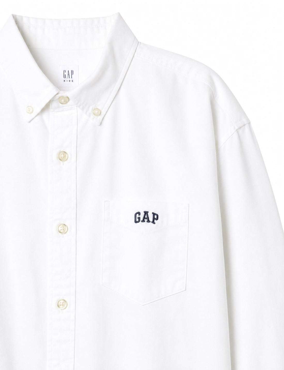 Gap Erkek Çocuk uzun Kollu Oxford Gömlek BEYAZ