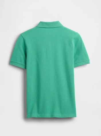 Gap  Erkek Çocuk Yeşil Logo Detaylı Pike Polo Yaka Tişört 4-16 Yaş YEŞİL