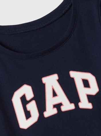 Gap Kız Bebek Arma Baskı Kısa Kollu Tişört 1-5 Yaş LACİVERT