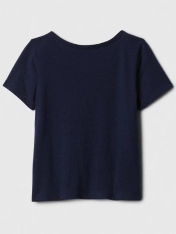 Gap Kız Bebek Arma Baskı Kısa Kollu Tişört 1-5 Yaş LACİVERT