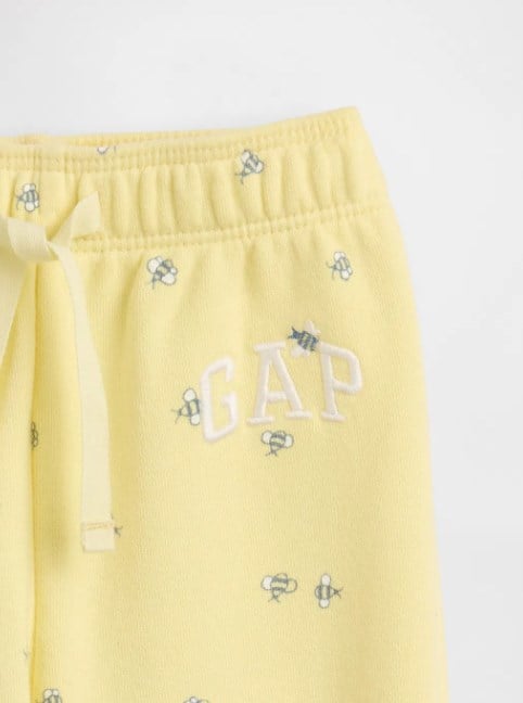 Gap Kız Bebek Çiçek Baskı Lastikli Eşofman Altı 6 Ay-5 Yaş SARI