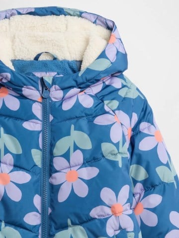 Gap Kız Bebek Çiçek Baskı Şardonlu Mont 6 Ay- 5 Yaş LACİVERT