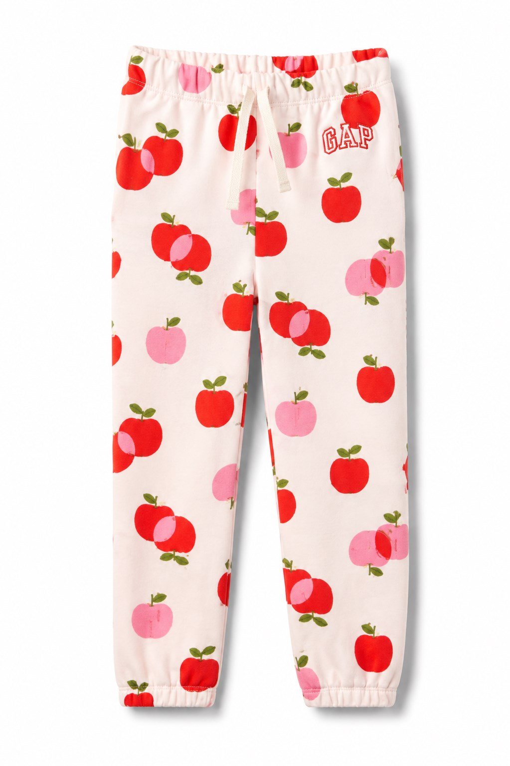 GAP Kız Bebek Elma Desenli Logo Pull-On Jogger Eşofman Altı 1-6 Yaş PEMBE