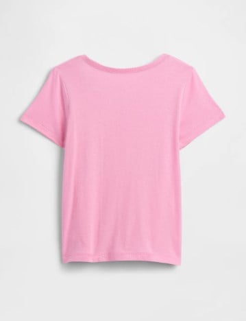 Gap Kız Bebek Grafik Baskı Kısa Kollu Tişört 6 Ay -5 Yaş PEMBE