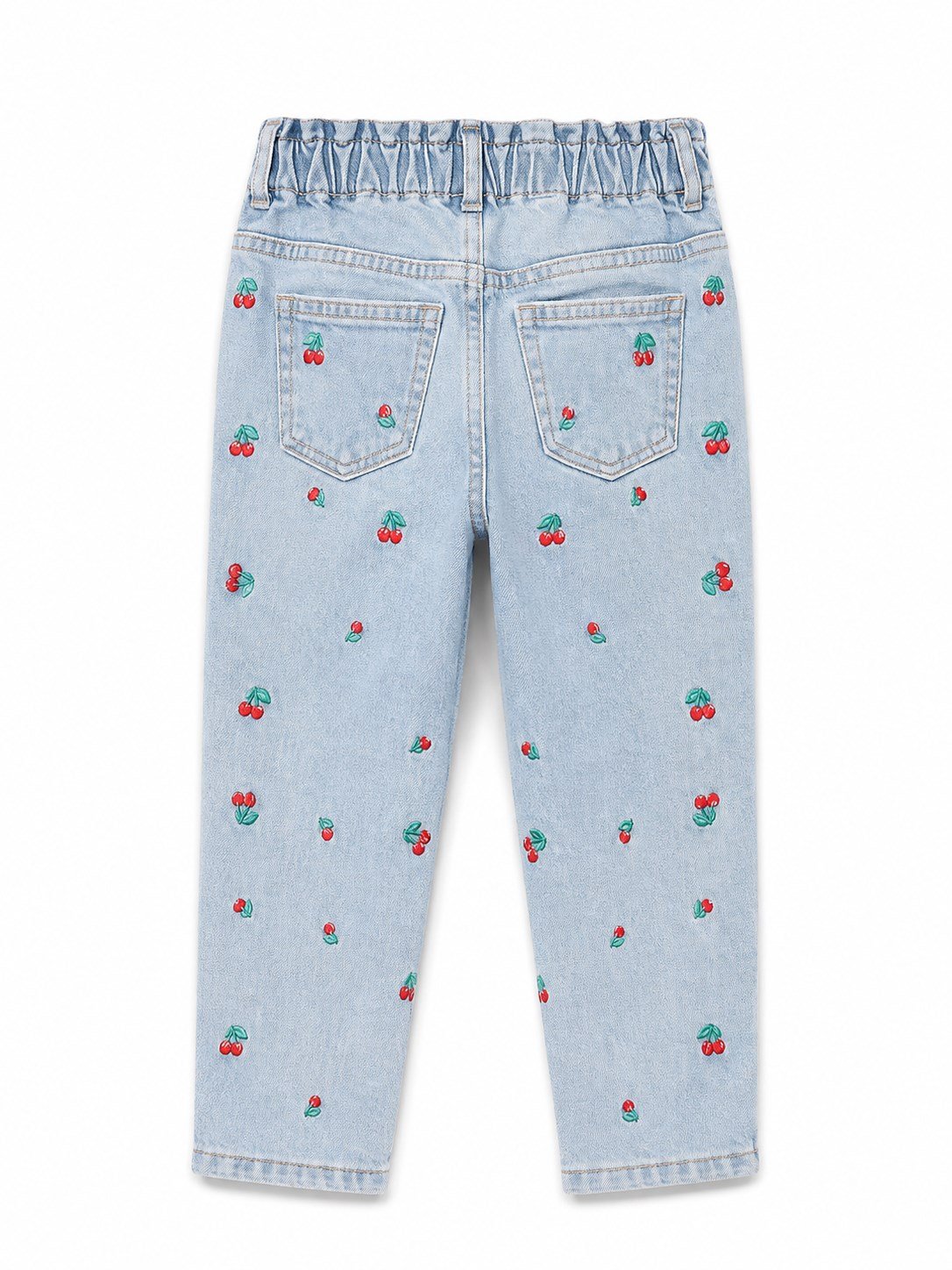 Gap Kız Bebek Kiraz Nakışlı Denim Pantolon 1-6 Yaş ÇOK RENKLİ