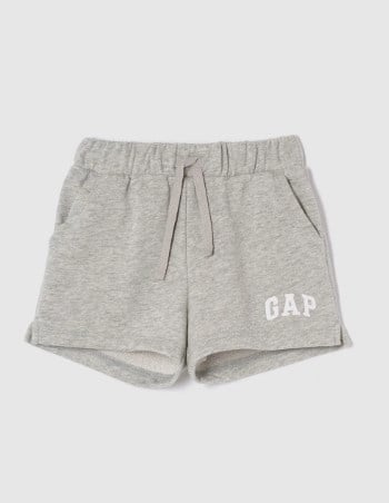 Gap Kız Bebek Logo Pull-On Fransız Havlu Kumaş Şort 1-5 Yaş GRİ