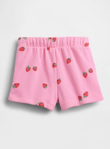 Gap Kız Bebek Pembe Çilek Desenli Logo Pull-On Şort 0-5 Yaş PEMBE