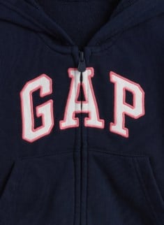 Gap Kız Bebek Regular Fit Kanguru Cepli Kapüşonlu Ceket 0-6 Yaş LACİVERT