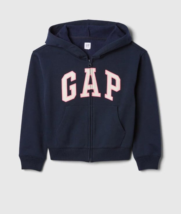 Gap Kız Çocuk İçi Şardonlu Kapşonlu Basic Ceket 4-16 Yaş LACİVERT