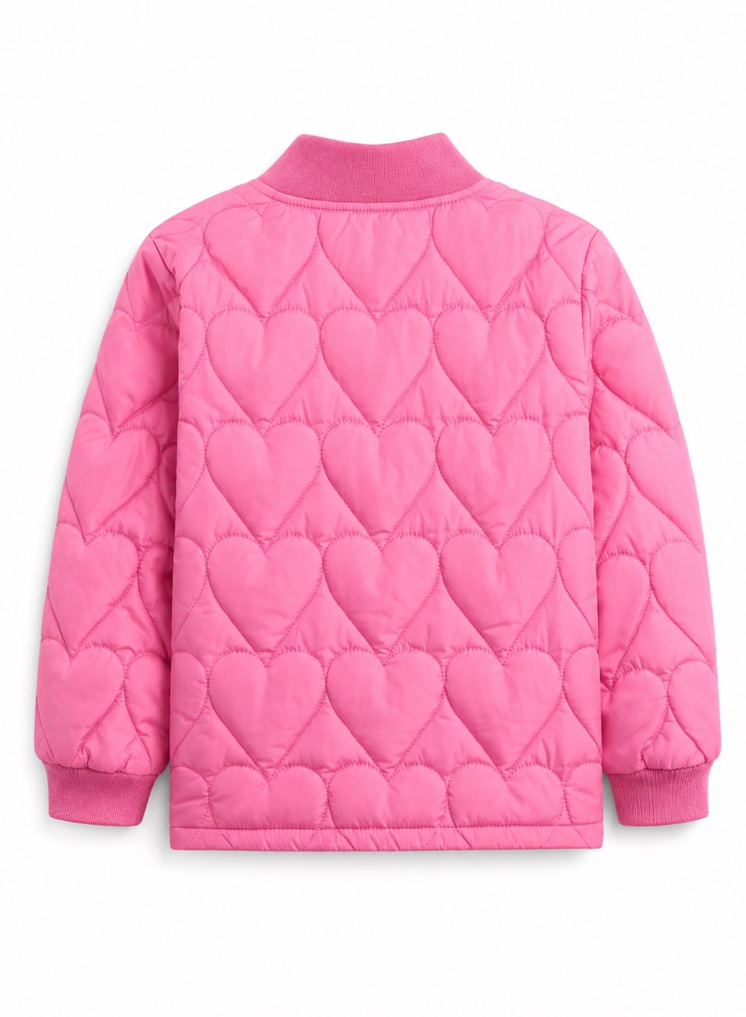 Gap Kız Çocuk Kalp Desenli Kapitone Şişme Mont 1-6 Yaş PEMBE