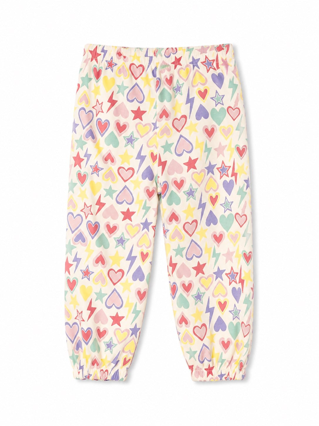 Gap Kız Çocuk Kalp Ve Yıldız Desenli Beli Lastikli Jogger Eşofman Altı Pijama Altı 1-6 Yaş PEMBE