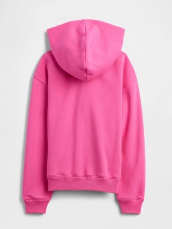 Gap Kız Çocuk Karma Baskı Cepli Şardonlu Sweatshirt 4-16 Yaş FUŞYA