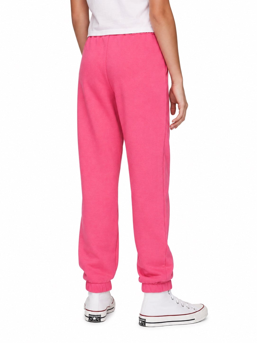 GAP Kız Çocuk Logo Relaxed Havlu Kumaş Jogger Eşofman Altı 6-16 Yaş PEMBE