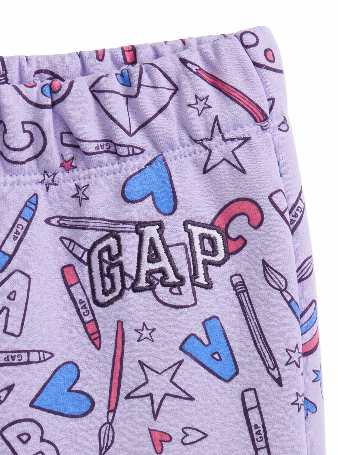GAP Kız Çocuk Resim Desenli Pamuklu Jogger Eşofman Altı 1-6 Yaş ORKİDE