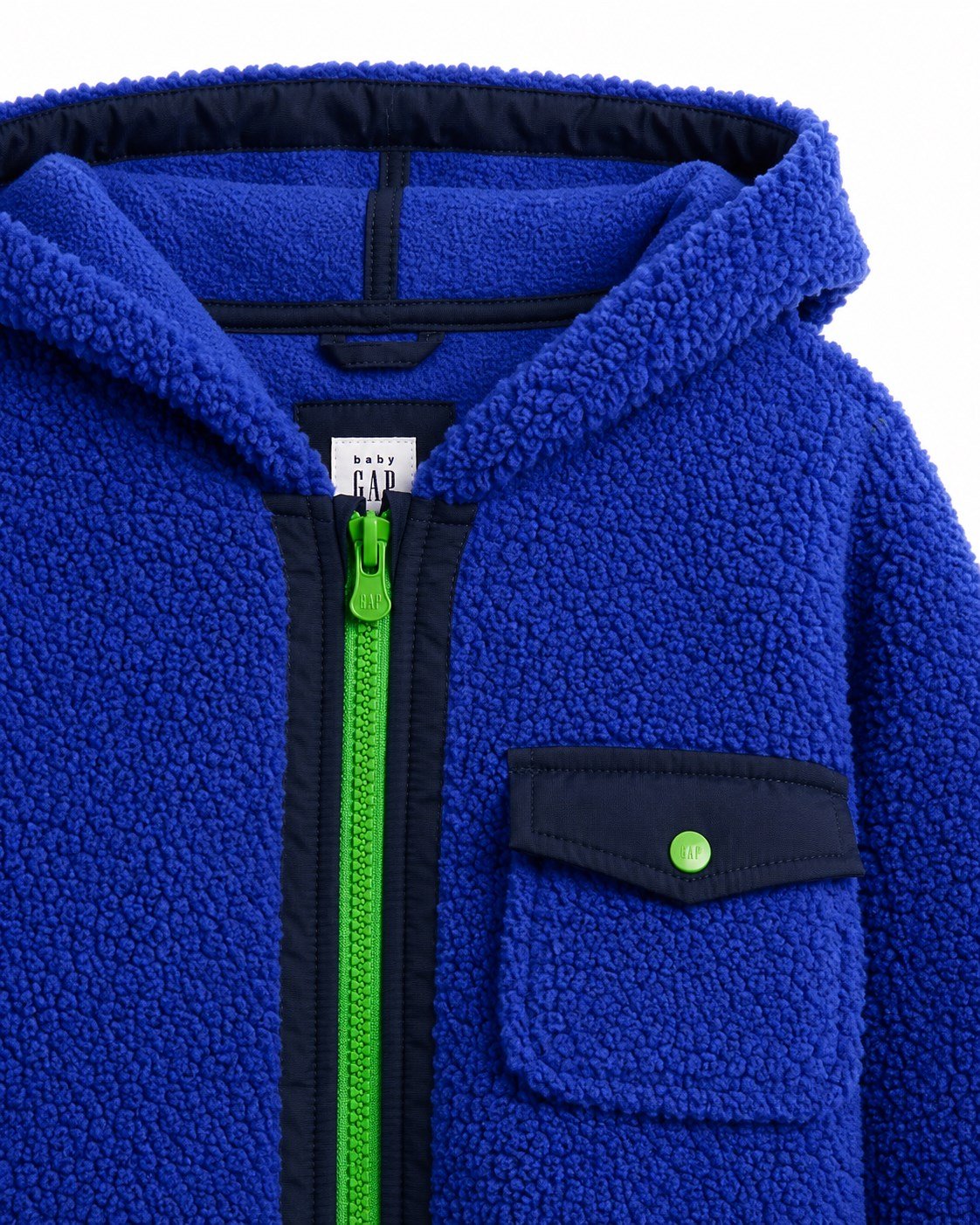 GAP V-SHERPA JKT SARI LACİVERT - YEŞİL
