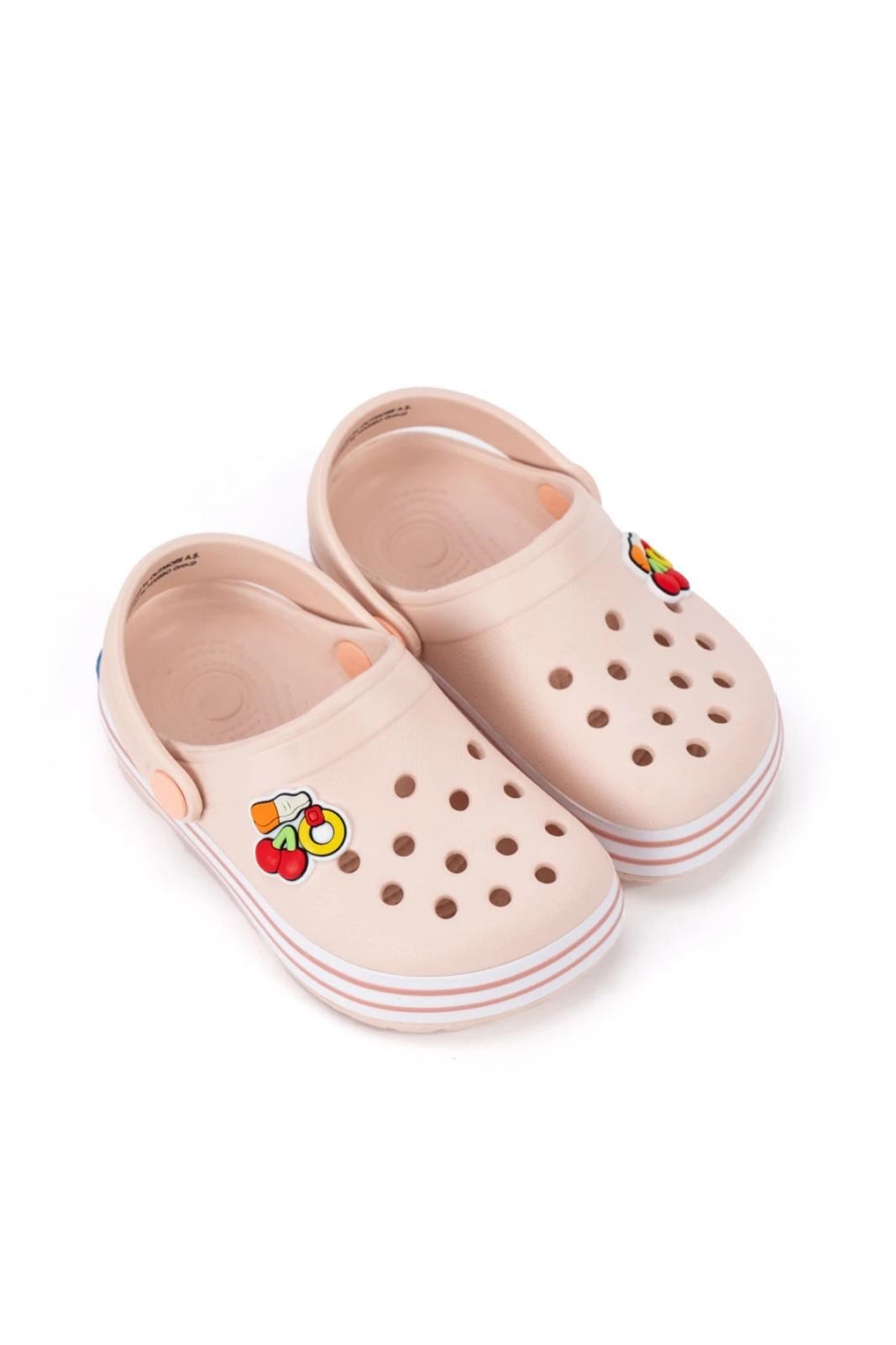 Haribo Kız Çocuk Kiraz Baskı Crocs 25-35 AÇIK PUDRA