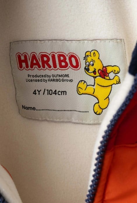 Haribo Lisanslı Çok Renkli Fermuarlı Çocuk Polar Ceket Mont 6-8 Yaş TURUNCU