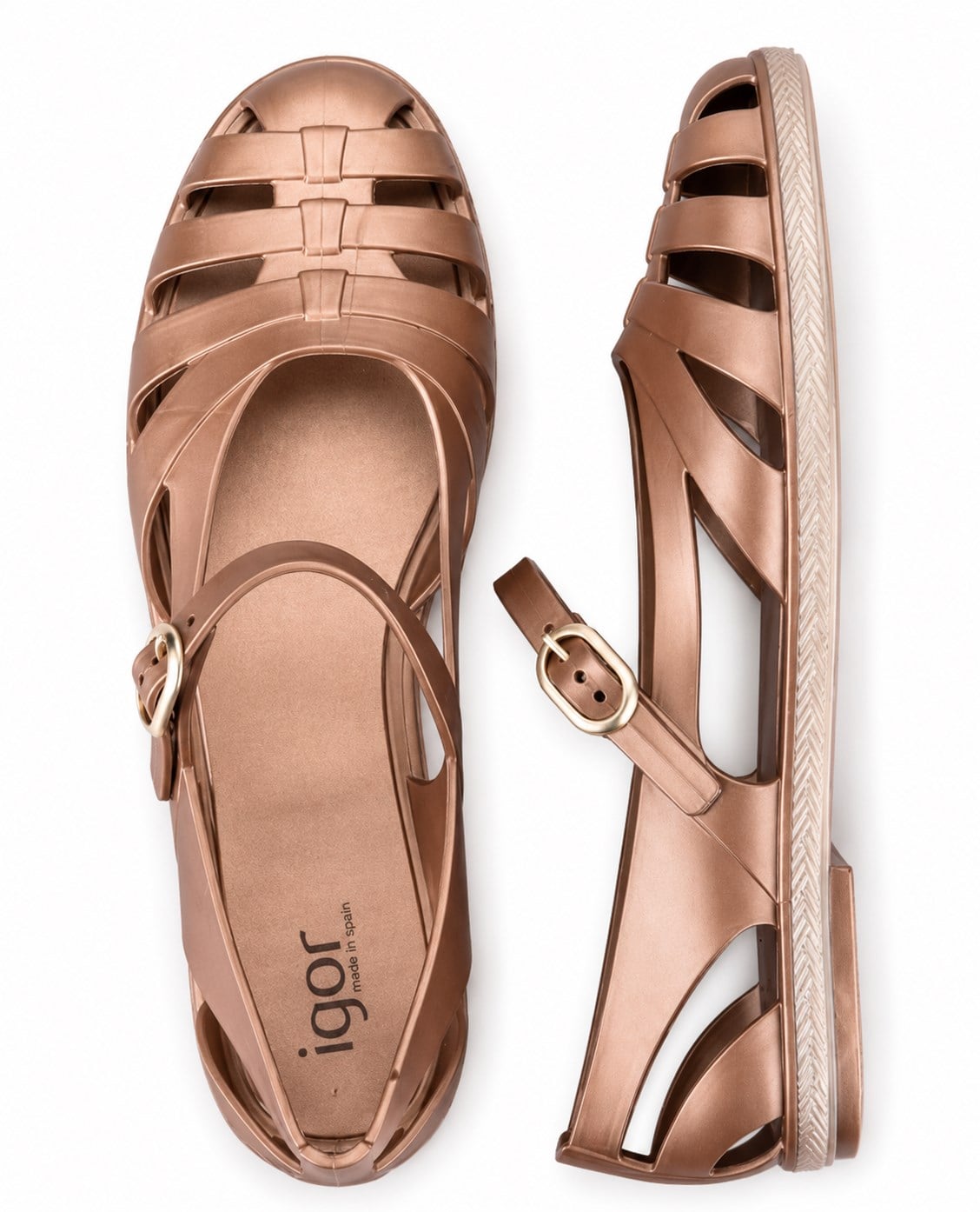 Igor Kız Çocuk Paris Metal Sandalet S10375 36-40 BRONZ