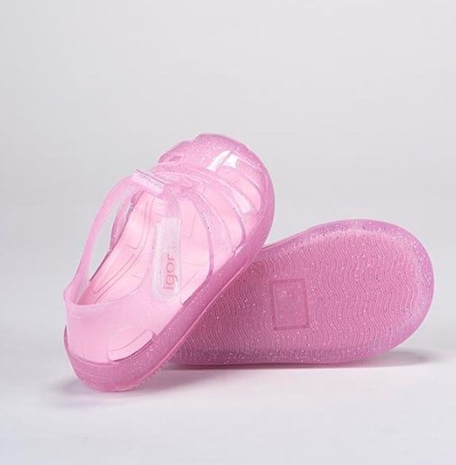 Igor Kız Çocuk  Sim Görünümlü Şeffaf Sandalet 19-34 PEMBE