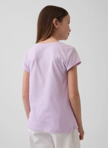 KIZ ÇOCUK 886662 LOGO TEE LİLA