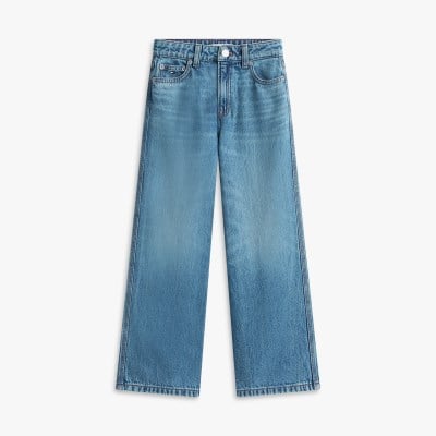 KIZ ÇOCUK MABEL WİDE LEG DENİM PANTOLON MAVİ