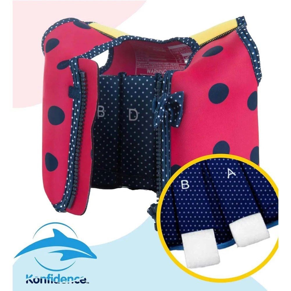 Konfidence Çocuk Karma Desen Yüzme Yeleği 2-6 Yaş KIRMIZI