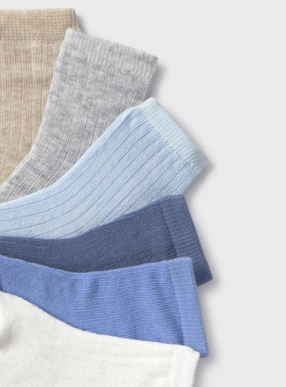 Mayoral Bebek Fitilli Kumaş Basic Uzun Çorap 0-4 Yaş MAVİ