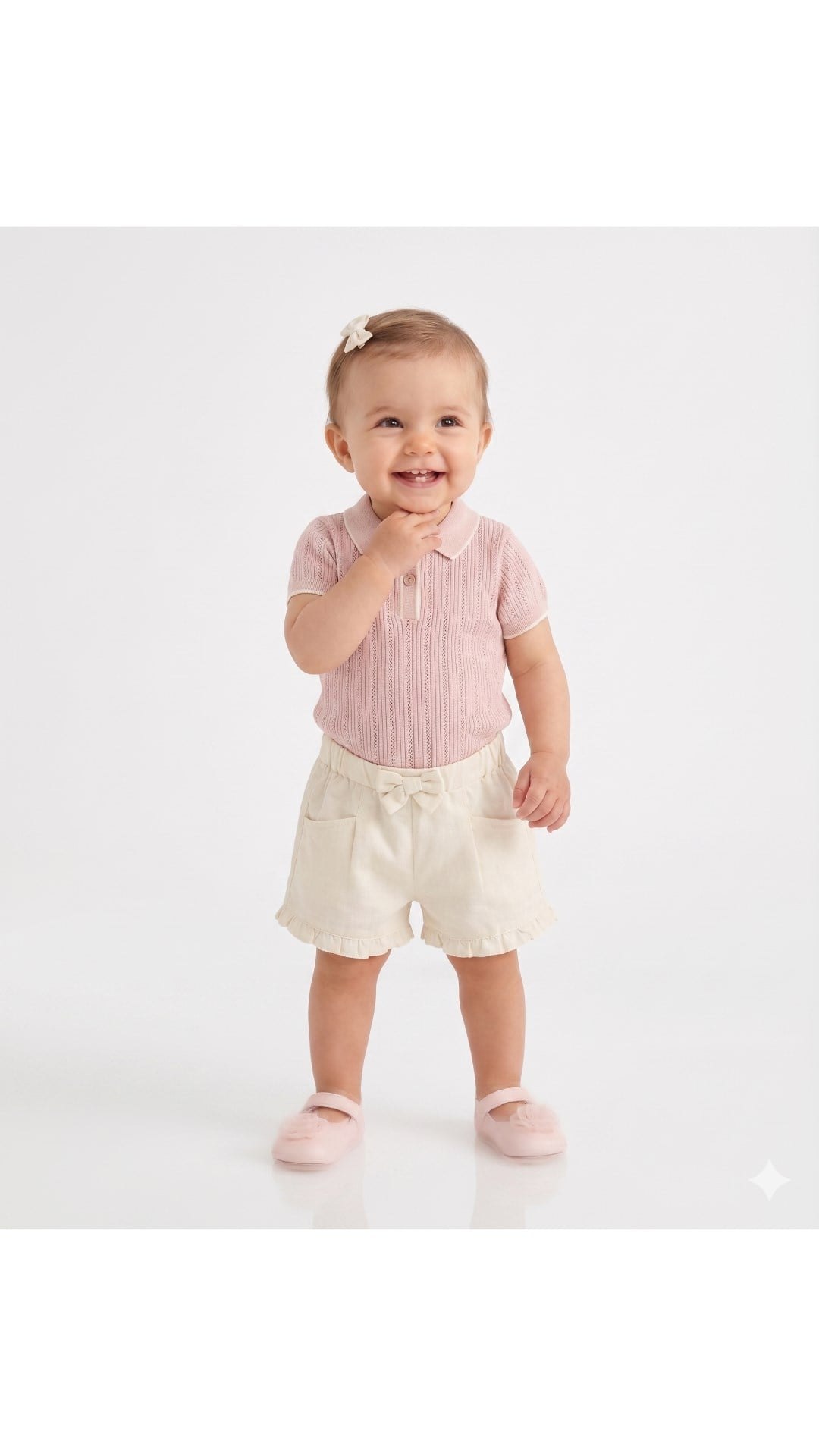 Mayoral Bebek Örme Yakalı Tişört 6 Ay- 4 Yaş PEMBE
