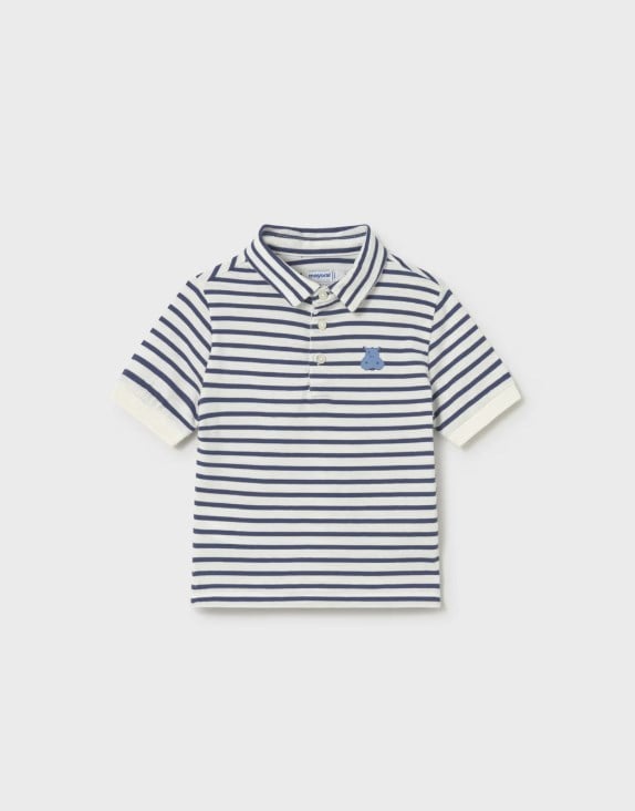 Mayoral Erkek Bebek Çizgili Gömlek Yaka Tişört 6 Ay - 4 Yaş LACİVERT